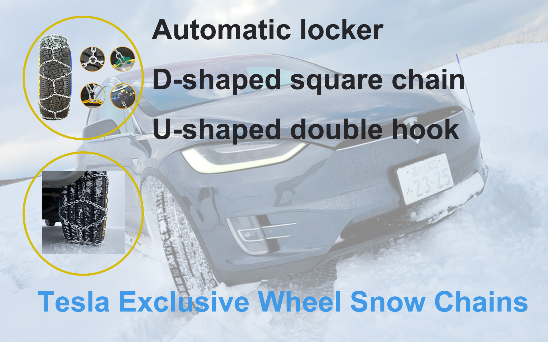 tesla snow chains